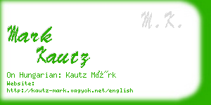 mark kautz business card